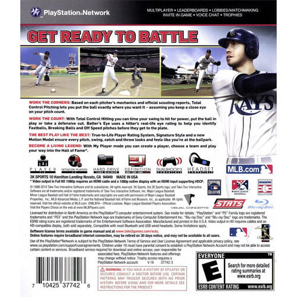 
Major League Baseball 2K10 | PlayStation 3 | supplemental product media | Region: North America | walmart-4a6eb74f3bfe | Source: Walmart
